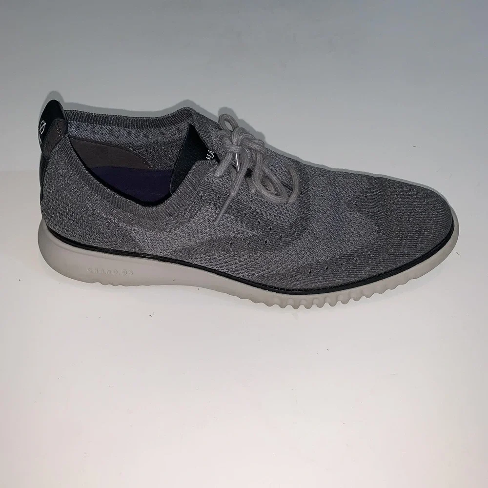 Cole Haan Grand.OS Shoes Mens  9M Gray Stitchlite Wingtip Oxford Sneakers C27565